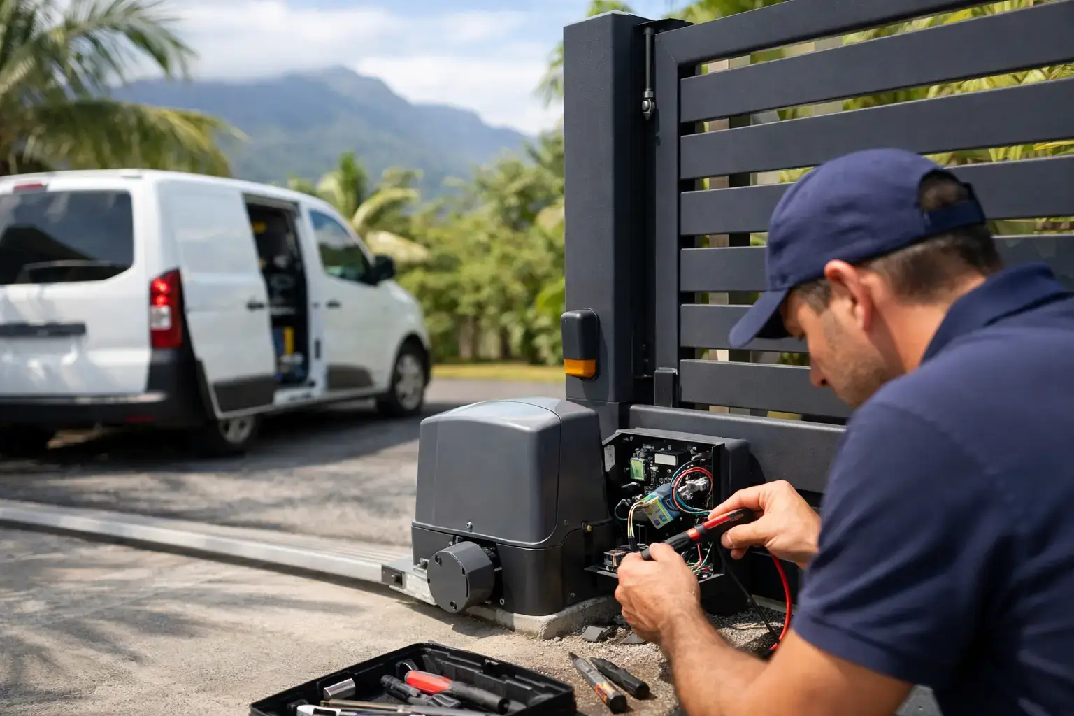 Dépannage portail électrique rapide à La Réunion