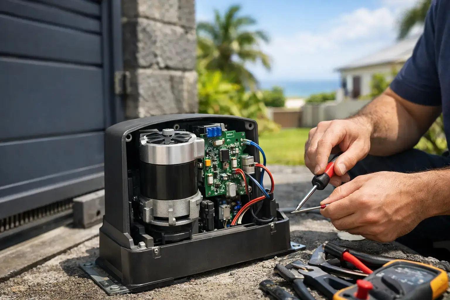 Réparation moteur portail brushless à La Réunion