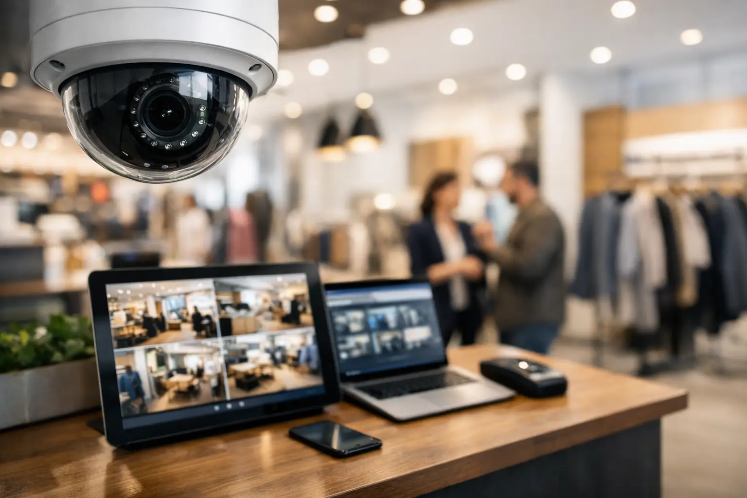 Choisir sa caméra surveillance commerce connectée
