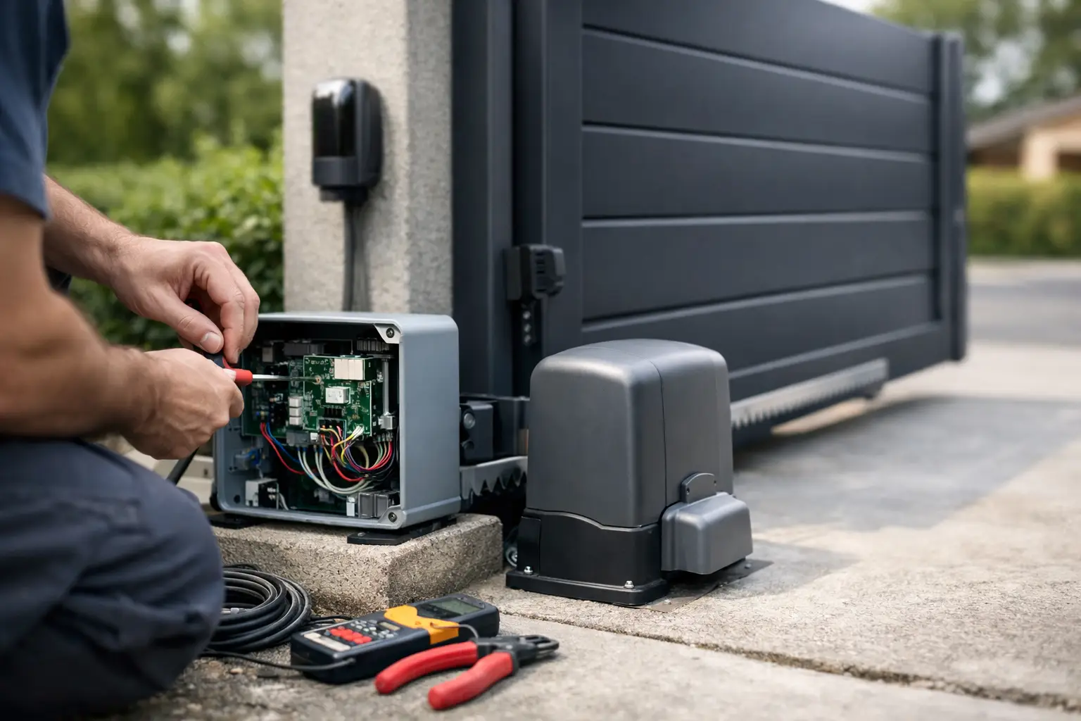 Installation électrique portail automatique fiable