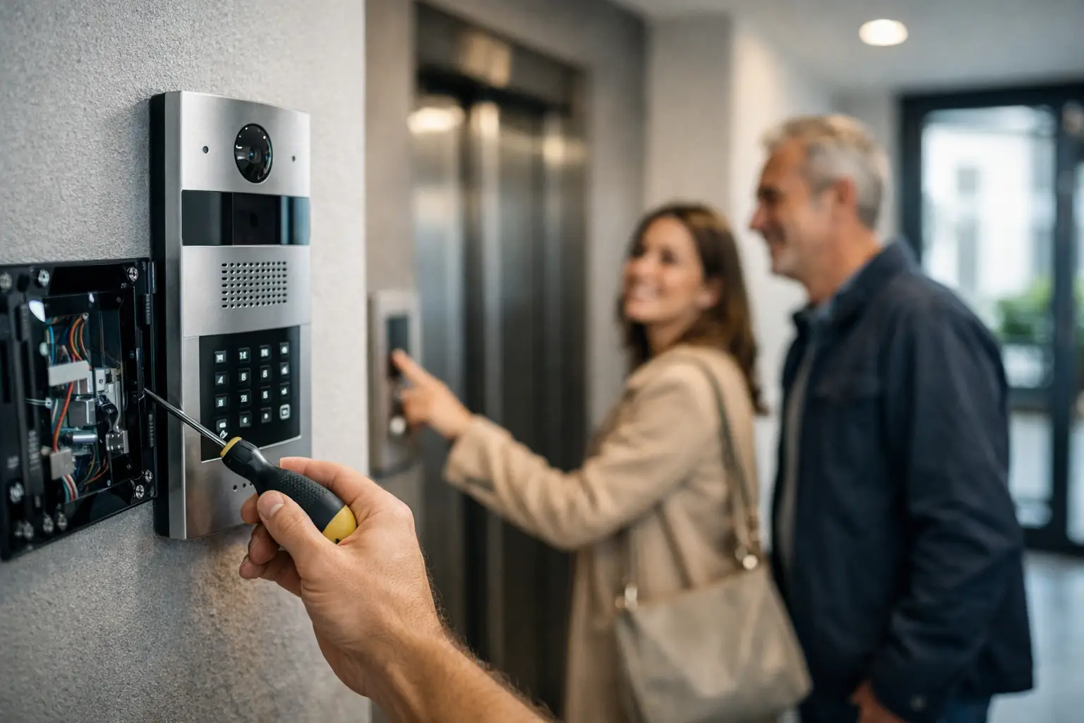 Installation interphone en immeuble collectif